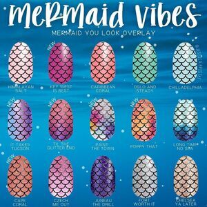 Color Street Mermaid You Look Overlay Long Lasting Nail Polish Strips Retired